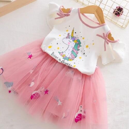 Fashion Summer Clothes for Little Girls Kids Baby Girls Suits Children Princess Party Clothing Sets for Girls 3 5 8 Years