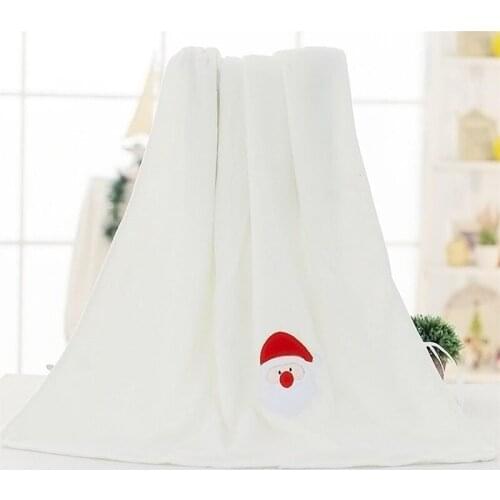 Home Soft Coral Fleece Blanket Sheet White Santa Claus Snowman Coral Velvet Home Small Blanket Christmas Flannel Blankets