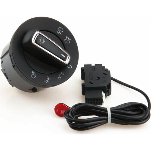 HONGGE 1Pcs Car Chrome Head Light Control Switch Headlight Sensor kit For VW Golf MK7 VII 7 5GG 941 431D 5GG941431 5GG941431D