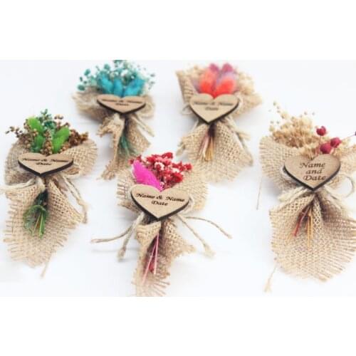 25 Pcs Personalized Wedding Favors for Guests , Flower Favors, Mini Dried Flower Gift, Bridesmaid Favor , Wedding Favor Magnet