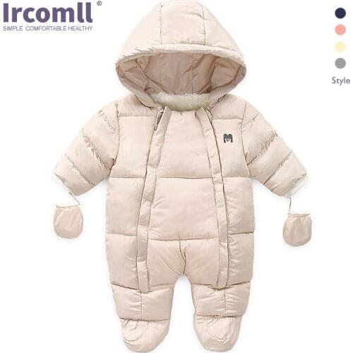 Ircomll Newborn Baby Boy Girl Winter Rompers Toddler Infant Long Sleeve Jumpsuit Cotton Baby Costume Crawling Kids Clothes Cost