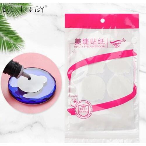 Round Glue Paper Patches 3D Eyelash Eye Pads Lash Eyelash Extension Glue Holder Tips Sticker Wraps Makeup Tools