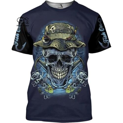 PLstar Cosmos Animal Bass Carp Fishing NewFashion Fisher 3DPrint Summer Mans Top T-shirts Short sleeves Unisex Streetwear A-7