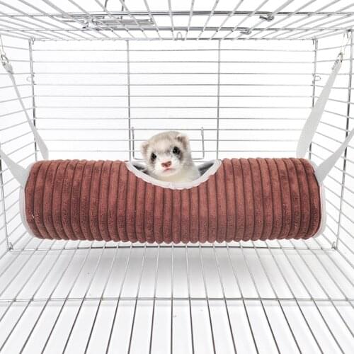 Small Pet Hammock Hamster Tunnel Hammock for Small Animals Ratten Hangmat Hanging House Sugar Glider Tube Bed Rat Ferret Toy