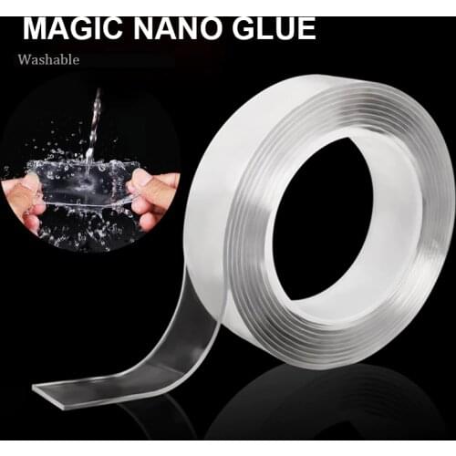 1/3/5m Reusable Transparent Double Side NanoTape Stickers No Traces Removable Nano Adhesive Tape Stickers for Car Stickers Glue
