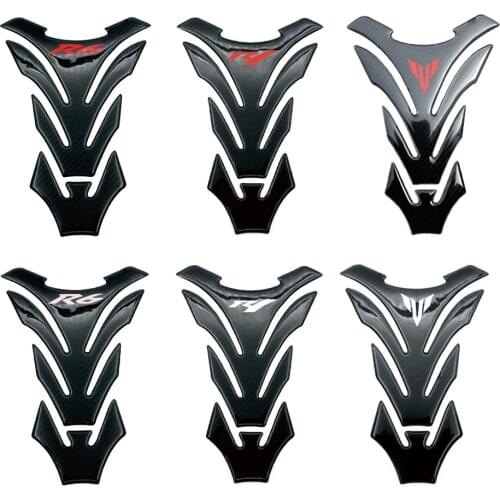 Motorcycle 3D Carbon Fiber Fuel Gas Cap Cover Tank Protector Pad Stickers Decal For Yamaha YZF-R6 YZF-R1 MT03 MT09 FZ6R FZ1S FZ6