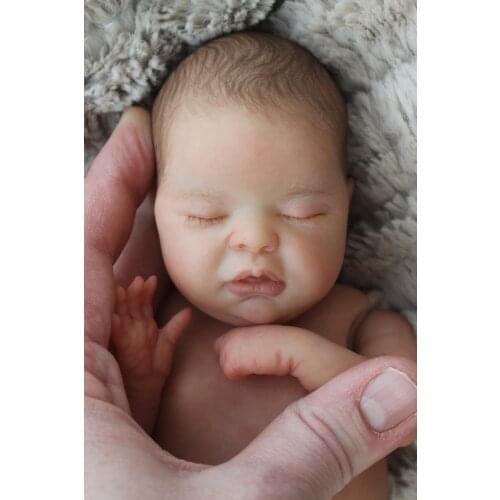Mini bebe reborn kit Wee Patience 9" Inches Reborn Baby Vinyl Doll Kit Unpainted Doll Parts DIY Blank Reborn Doll Kit