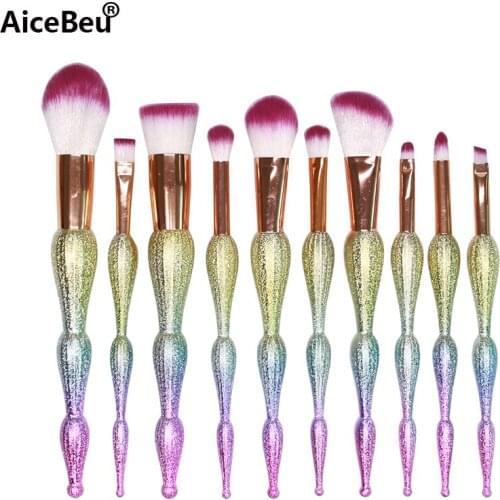 AiceBeu 7/10 pcs Gourd Makeup Brushes Set Cosmetic Powder Foundation Eyeshadow Eyeliner Brush Kits Make Up Brush Tool