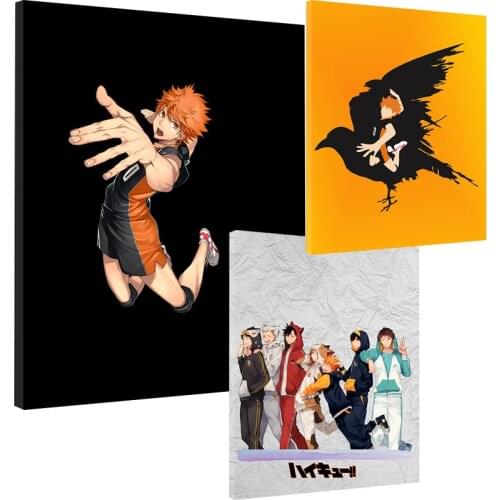 Wall Art Home Decor Minimalist Hd Print Haikyuu Modular Picture Posters Japan Anime Role Canvas Painting For Bedroom Framework