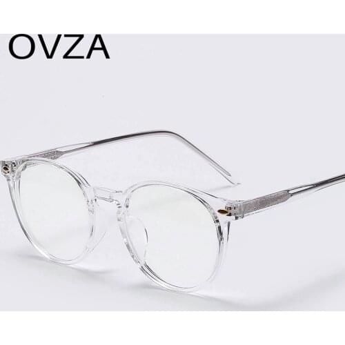 OVZA High Quality TR90 Optical Glasses Frame Women Fashion Transparent Eyeglass Frame Men Oval Classic Style S1065