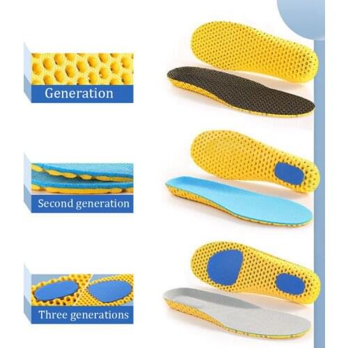 NEW Orthopedic Memory Foam Insoles Sport Insert For Feet Man Women Soles Pad Shoes Sole Mesh Orthotic Breathable Running Cushion