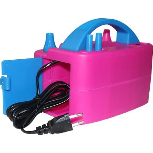 Double Hole Portable Electric Balloon Inflator Pump Nozzle Air Compressor Inflatable Electric Balloon Pump Air Blower