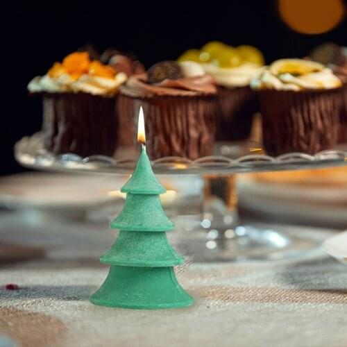 3D Silicone Candle Moulds Christmas Tree Type DIY Candle Making Mold Simple Handmade Plaster Candles Resin Soap Crafts Model