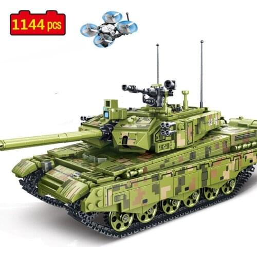 Military series Armored Force 99A Main Battle Tank Weapon soldier DIY Model Building Blocks Bricks Toys Gifts