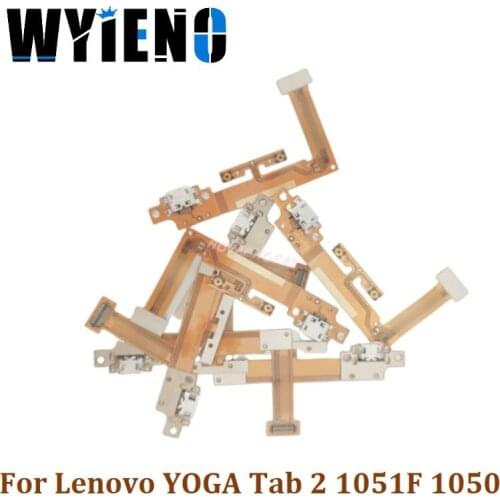 Wyieno 1051F Charging Port Board For Lenovo Yoga Tablet 2 1050 1050F Micro USB Charger Connector Volume Flex Cable Tracking