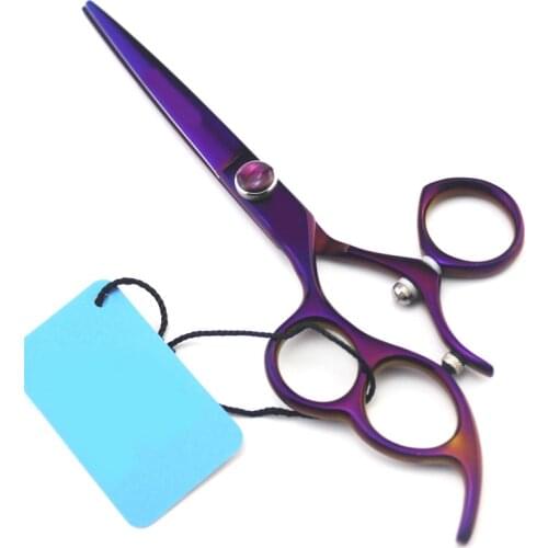 Left hand scissors Japan hair scissors 6" barber shears Rotary handle salon tools professional hairdressing precision scissors