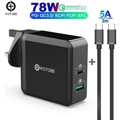 100W 4port Power Adapter PD100W/65W/45W/18W QC4.0/PPS Charger 5A for TYPE C Thunderbolt 3 laptop iphone11/SE S10/S20/Note 10/9