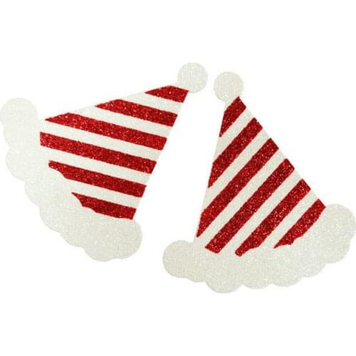Pasties Stickers Christmas Hat Style Cute Self Adhesive Tepel Hot Selling Shiny Nipple Covers Ladies Bra Accessories NCW178