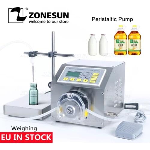 ZONESUN ZS-PP531W Semi Automatic Beverage Perfume Lotion Shampoo Weighing Filling Machine Peristaltic Pump Vial Bottle Filler