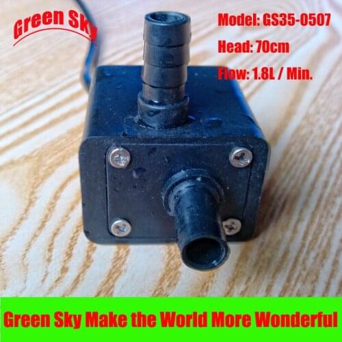 1.8L/Min 70cm Head 5V DC 0.55W Submersible fountain aquarium mini water pump