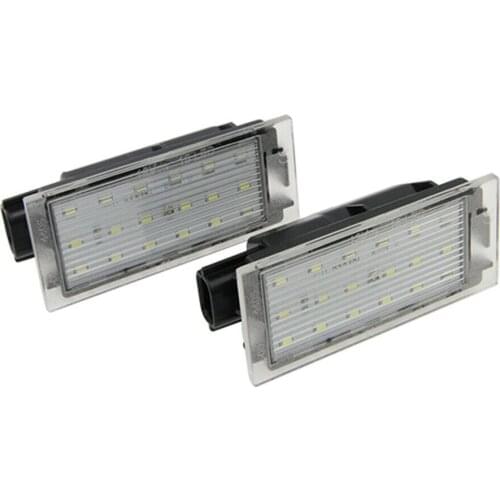12V LED Number License Plate Light For Renault Twingo Clio Megane Lagane White 6000K Signal Lamp Waterproof Car Accessories