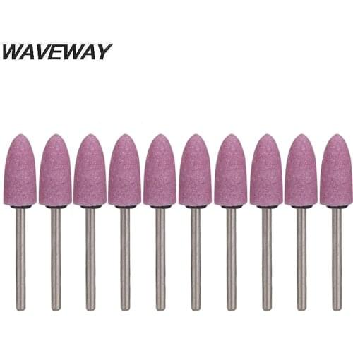 WAVEWAY 10pcs/set 3*10mm Abrasive Mounted Stone For Dremel Rotary Tools Grinding Stone Wheel Head Dremel Tools Accessories