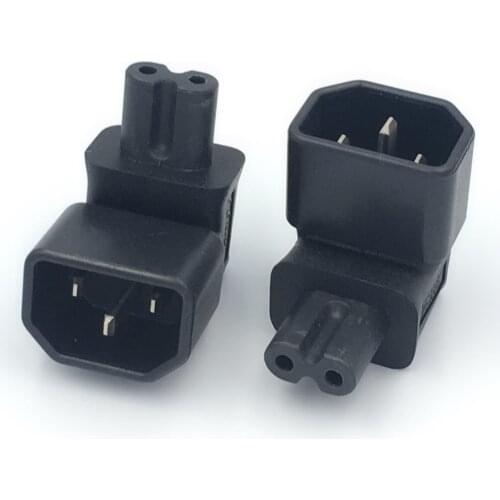 IEC 320 C14 to IEC C7 right angle power adapter IEC male to 8 type female angle Computer server power conversion adapte