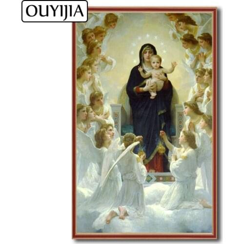 OUYIJIA Atr Oil The Birth Of Christ 5D DIY Diamond Painting Embroidery Diamond Rhinestone Mosaic Decoration Religion CrossStitch