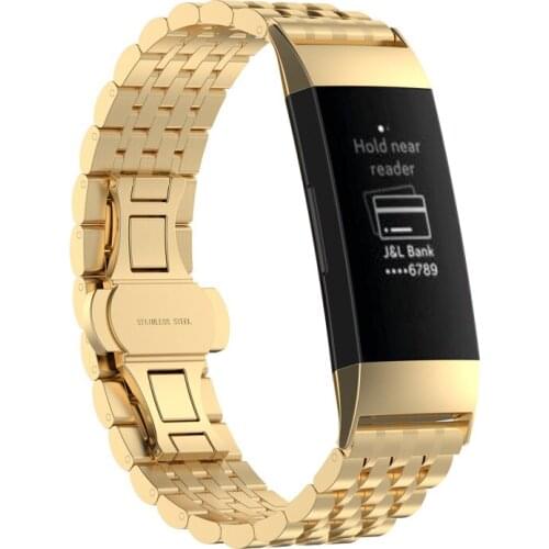 Stainless Steel bracelet band For Fitbit Charge 3 Strap Replacement Metal Watch Band For Fitbit Charge 3 Smartwatch Bands 30pcs