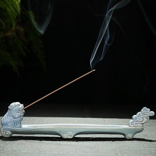 Buddha Stick Incense Holder Vintage Lion Censer Buddhist Temple Supplies Chinese Incense Burners Home Office Buddha Decoration