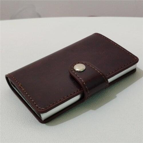 Men Credit Card Holder RFID Blocking Men Wallet Automatic Hasp Male Purse PU leather Bank Card Wallets Business ID Card Holder