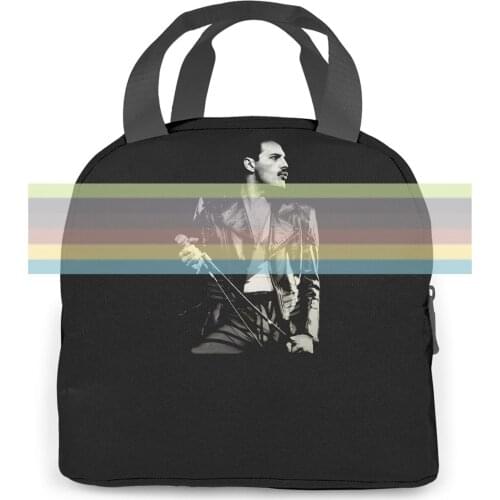Freddie Mercury Bohemian Rhapsody, Singer Legend Rock Band women men Portable insulated lunch bag adult