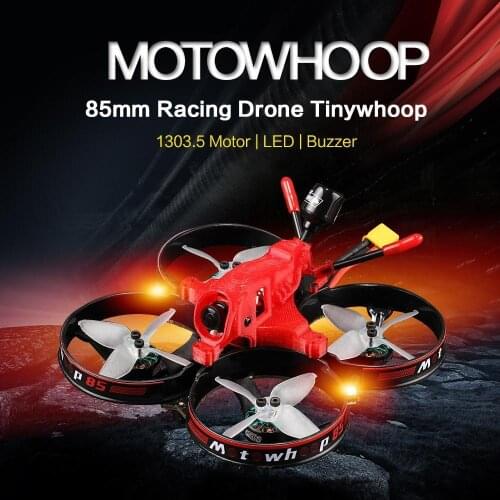 HGLRC Motowhoop 85mm F411 13A BLHELIS 400mW VTX CADDX Nano ANT 1303.5 4500KV 4S 2Inch Brushless FPV Tinywhoop Racing Drones