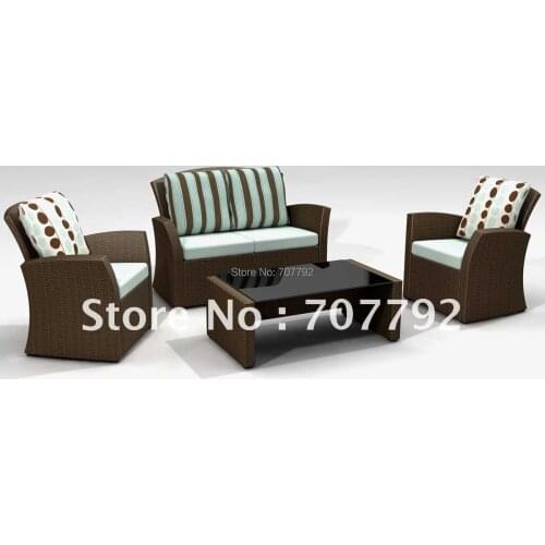 Hot sale rattan deck chair with cotton cushions