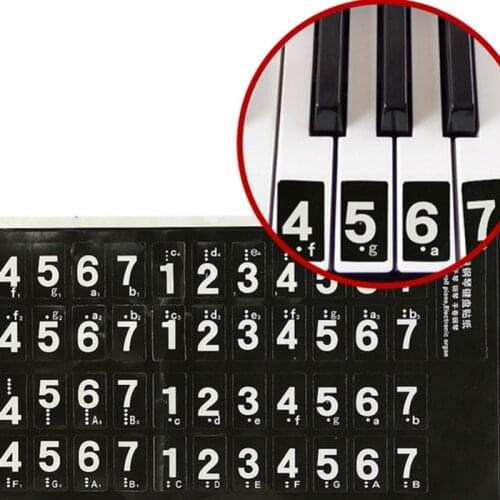 Hot Sale!Piano Keyboard Music Absolute Note Lesson Key Decal For Beginners Learn Stickers