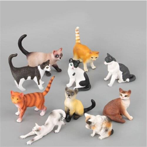 Simulation Animals Model Toys Sets Animal cat Plastic Action Figures Educational Toy for Children Kid Funny Toy Figure For Gift