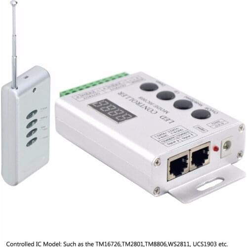 Led Controller Programmable RGB Led Pixel Controller RF Control 2048 Pixels 133 effect modes ws2811 2812 led controller