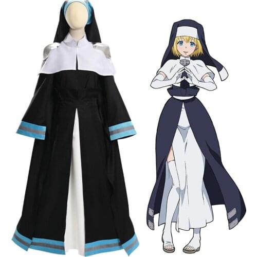 Fire Force Enen No Shouboutai Cosplay Costume Iris Cosplay Women Girl Nun Battle Suit Outfits Halloween Carnival Party