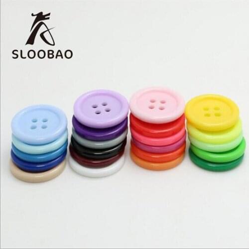 100Pcs Various Color Size Round Resin Sewing Buttons Scrapbook Knopf Bouton DIY buttons Home Decoration Accessories