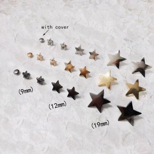 10set Metal Star Rivets Nail Button DIY Clothing Bag Shoes Leather Crafts Scrapbooking Decoration Fastener Sewing Accessories