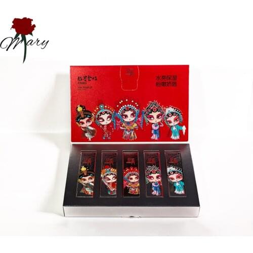 Rosemary Peking Opera Lipstick Set Waterproof Long Lasting Moist Lips Gloss Vivid Colorful Lipgloss Women Sexy Makeup