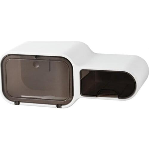 Bathroom Storage Box Punch-free Toilet Paper Dispenser Wall Mounted Load Strength Large Capacity Tissue Roll Holder Stable Rack