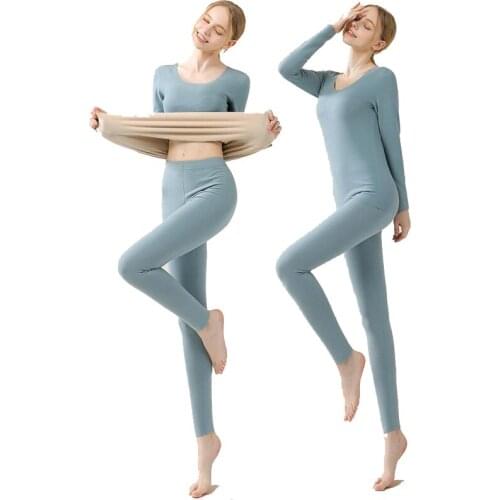 New Sexy Thermal Underwear Seamless Soft Delicate Long Johns Inner Wear Set Winter Warm Long Underwear for Women