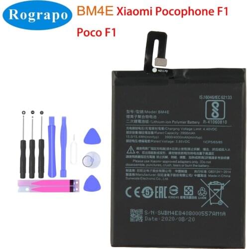 New Original 4000mAh Xiao Mi BM4E Mobile Phone Replacement Battery For Xiaomi Pocophone F1 Poco F1 Cellphone