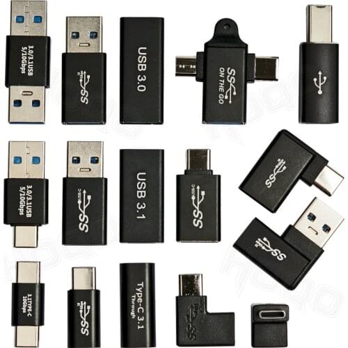 USB 3.1 Type C Female to USB A female B Male to Female Adapter OTG Type C to usb 3.0 Male Female Converter Connector