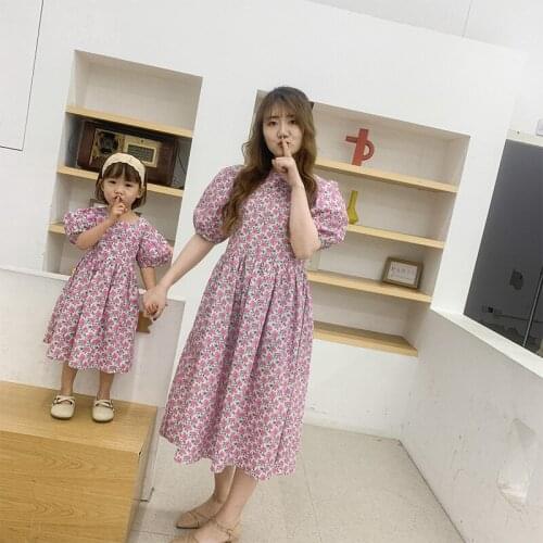 Mom and Daughter Dress Summer Baby Family Matching Clothing Mommy and Me Dress Fashion Party Mother Girls Princess Dress Clothes