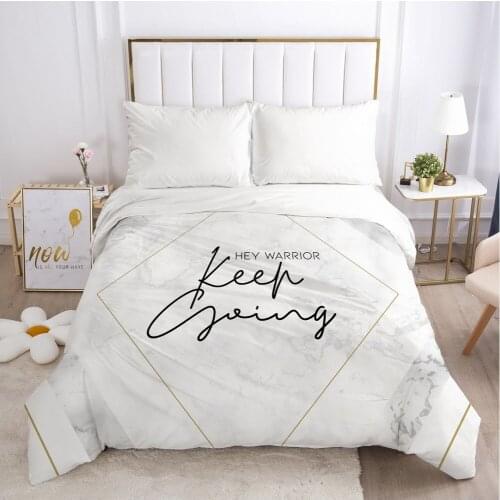 Bedding Duvet Cover Comforter/Quilt/Blanket Case With Zipper Queen King Europe Russia Size 150/220x240/140x200 Marble Keep Going