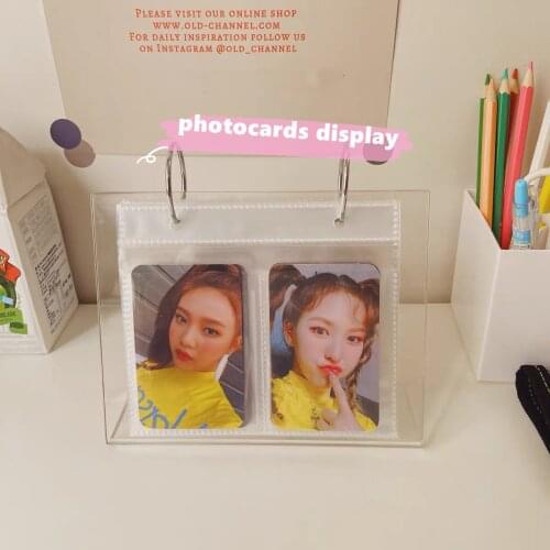 Clear Acrylic Desktop Standing Photo Album 3 4 5 6 inch Photo Postcards Collect Display Holder Kawaii School Stationary