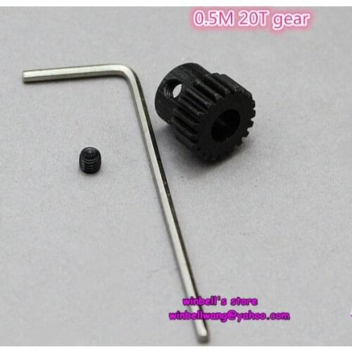 0.5M 20T carbon steel gear for 775 motor 0.5modulus 20teeth main shaft gear