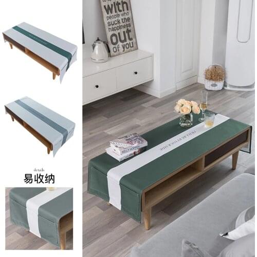 Nordic style ArmyGreen/deep blue/gray waterproof advanced cotton and linen tablecloth for Dinning Table Tea Tables Table cloth